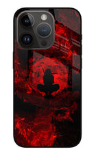 Itachi Uchiha iPhone 14 Pro Glass Case Back Cover by Casekaro