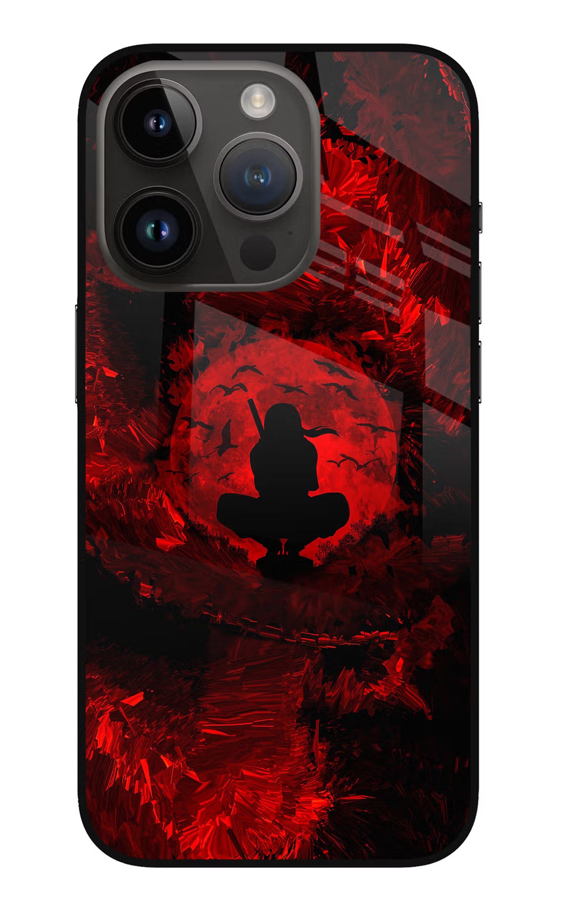 Itachi Uchiha iPhone 14 Pro Glass Case Back Cover by Casekaro