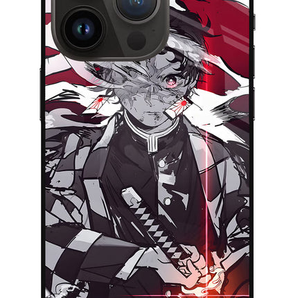 Demon Slayer iPhone 14 Pro Glass Case Back Cover by Casekaro