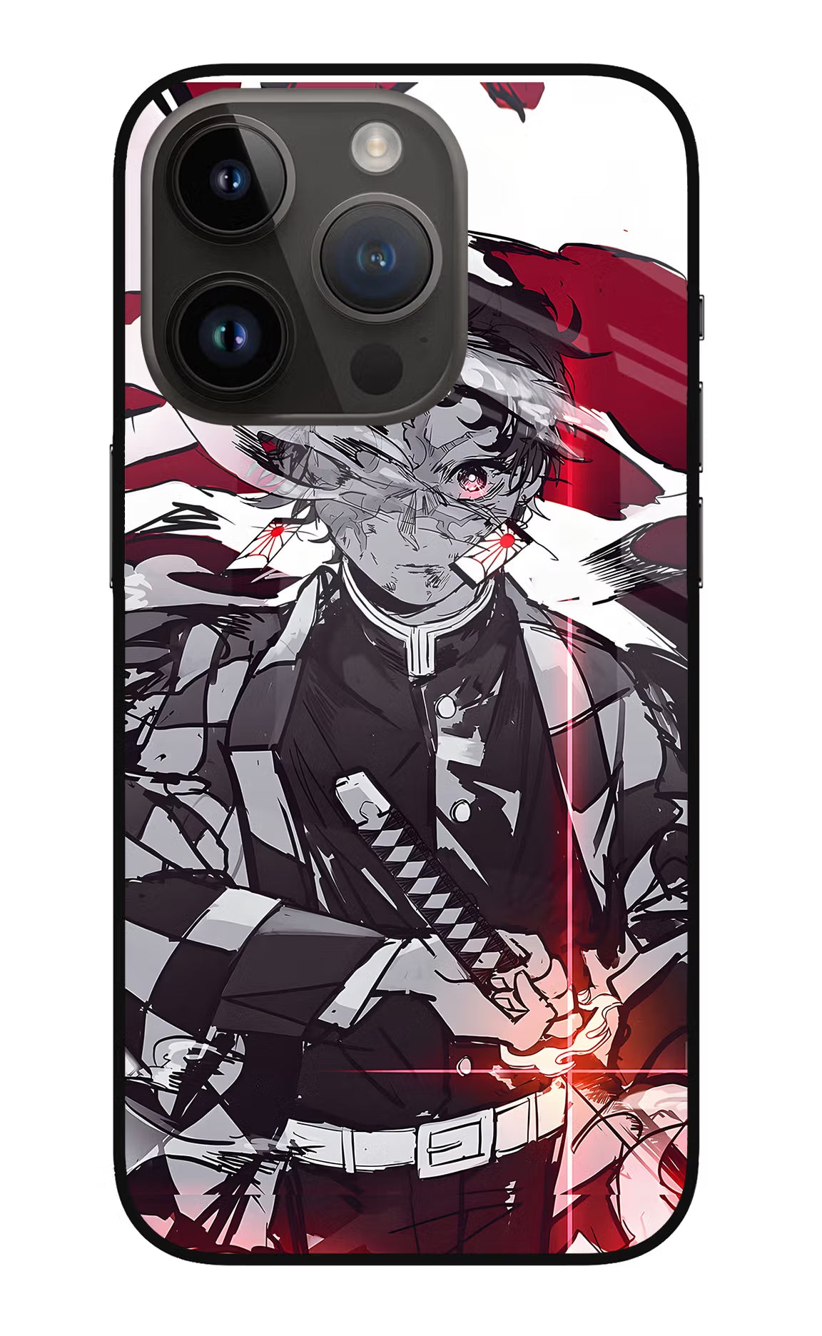 Demon Slayer iPhone 14 Pro Glass Case Back Cover by Casekaro