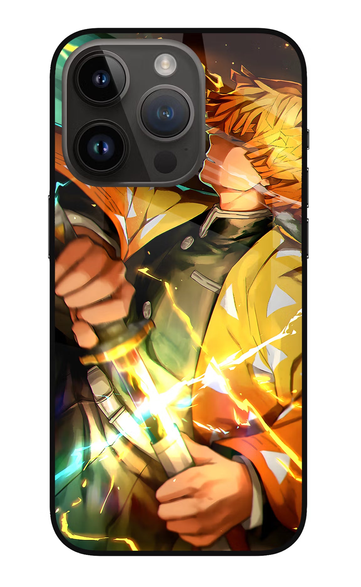 Demon Slayer iPhone 14 Pro Glass Case Back Cover by Casekaro
