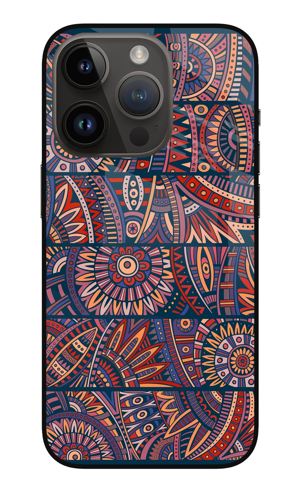 African Culture Design iPhone 14 Pro Glass Case