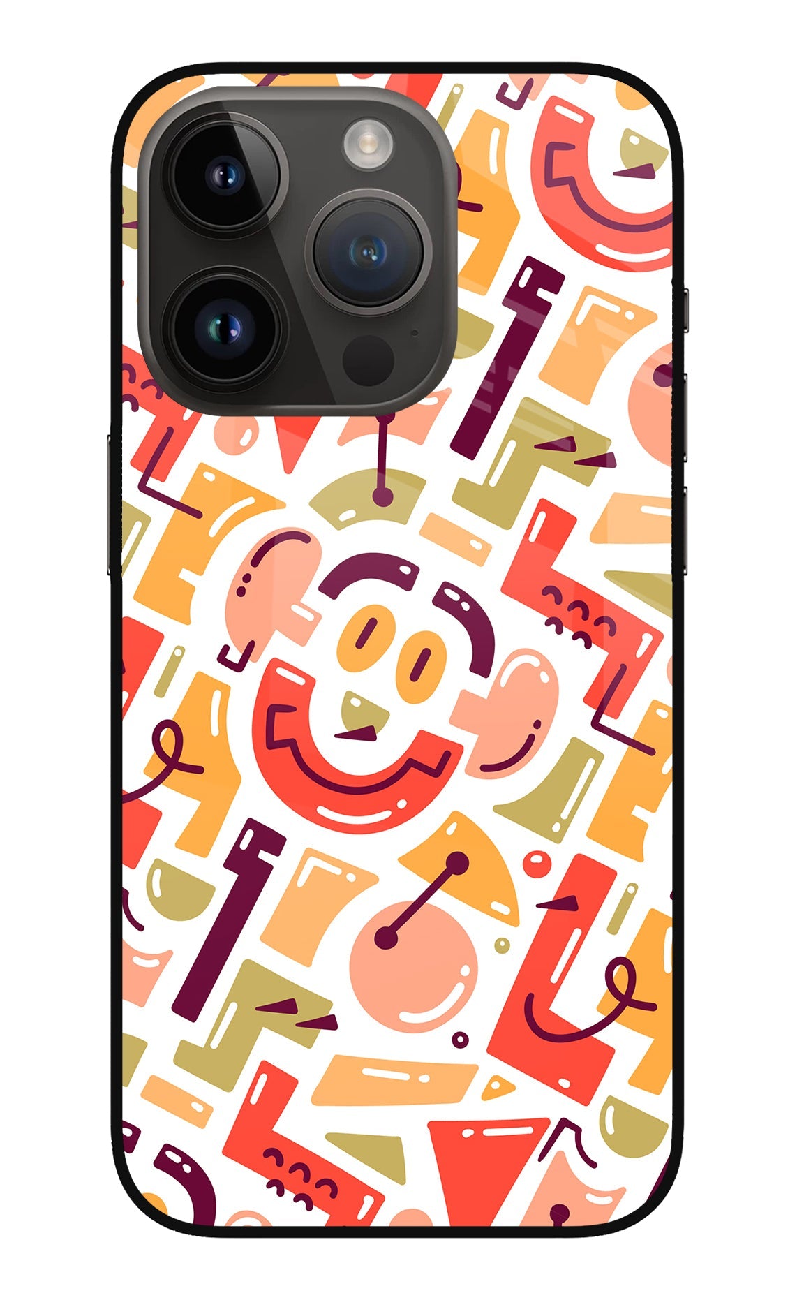 Doodle Pattern iPhone 14 Pro Back Cover