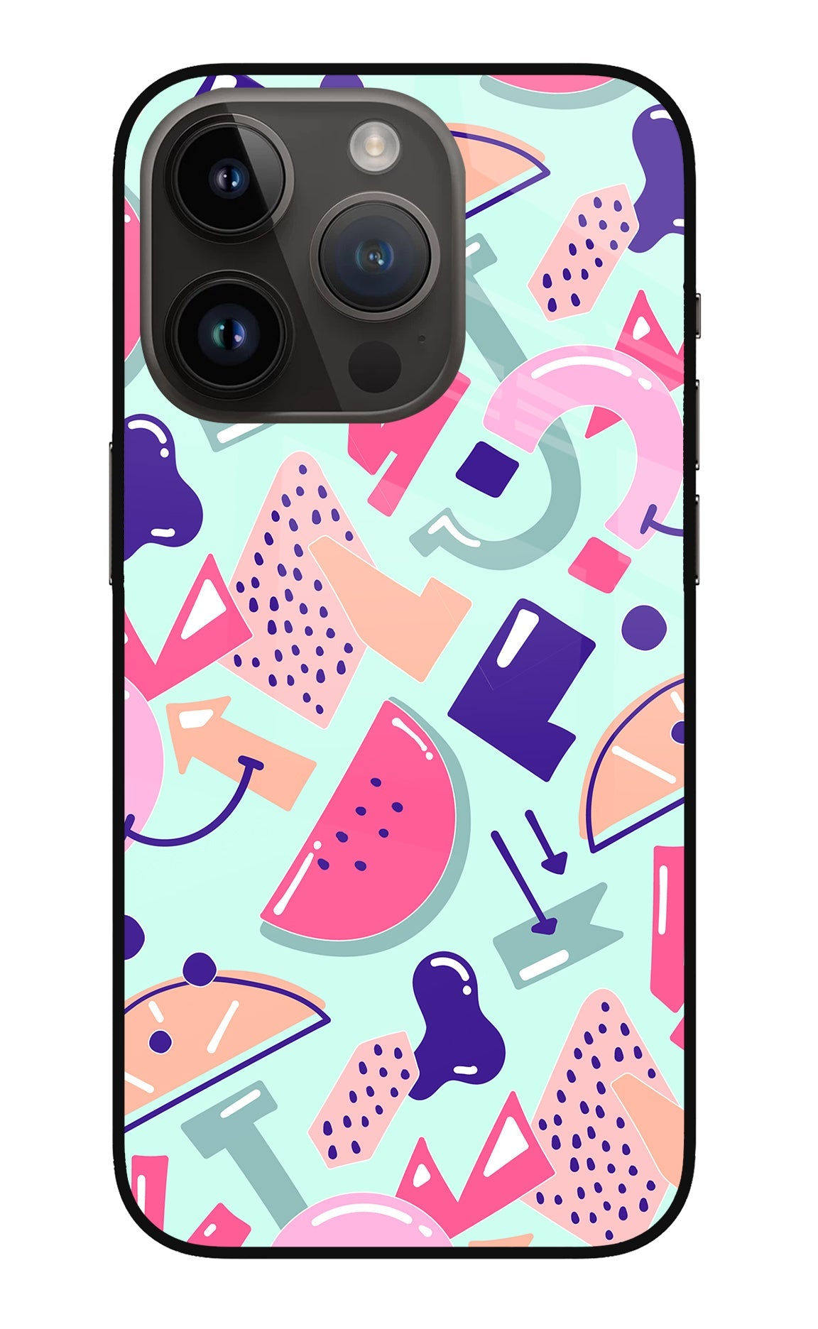 Doodle Pattern iPhone 14 Pro Back Cover