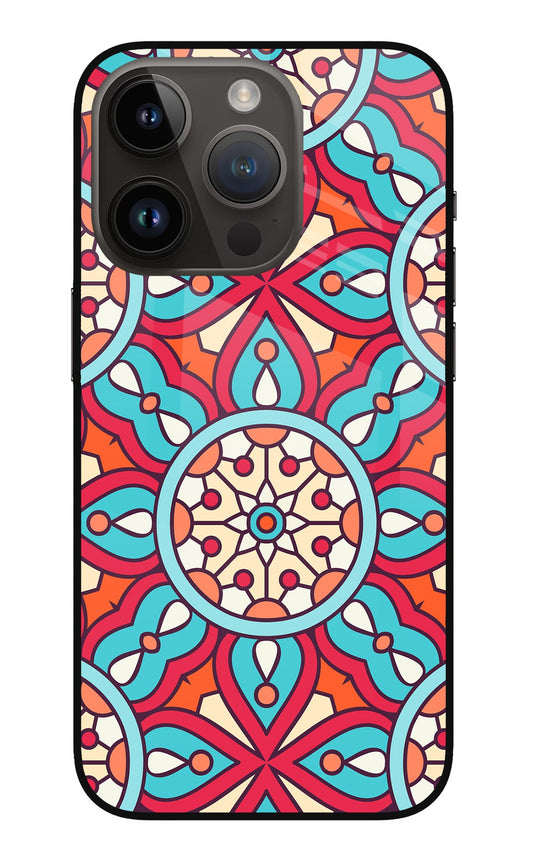 Mandala Geometric iPhone 14 Pro Glass Case