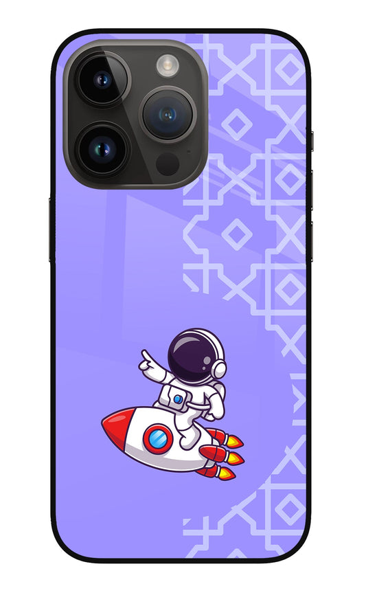 Cute Astronaut iPhone 14 Pro Glass Case