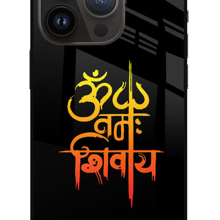 Om Namah Shivay iPhone 14 Pro Glass Case Back Cover by Casekaro