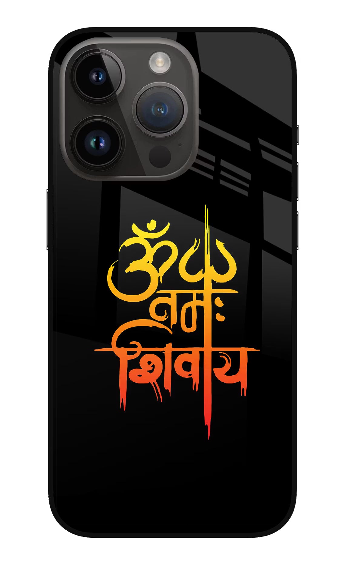 Om Namah Shivay iPhone 14 Pro Glass Case Back Cover by Casekaro