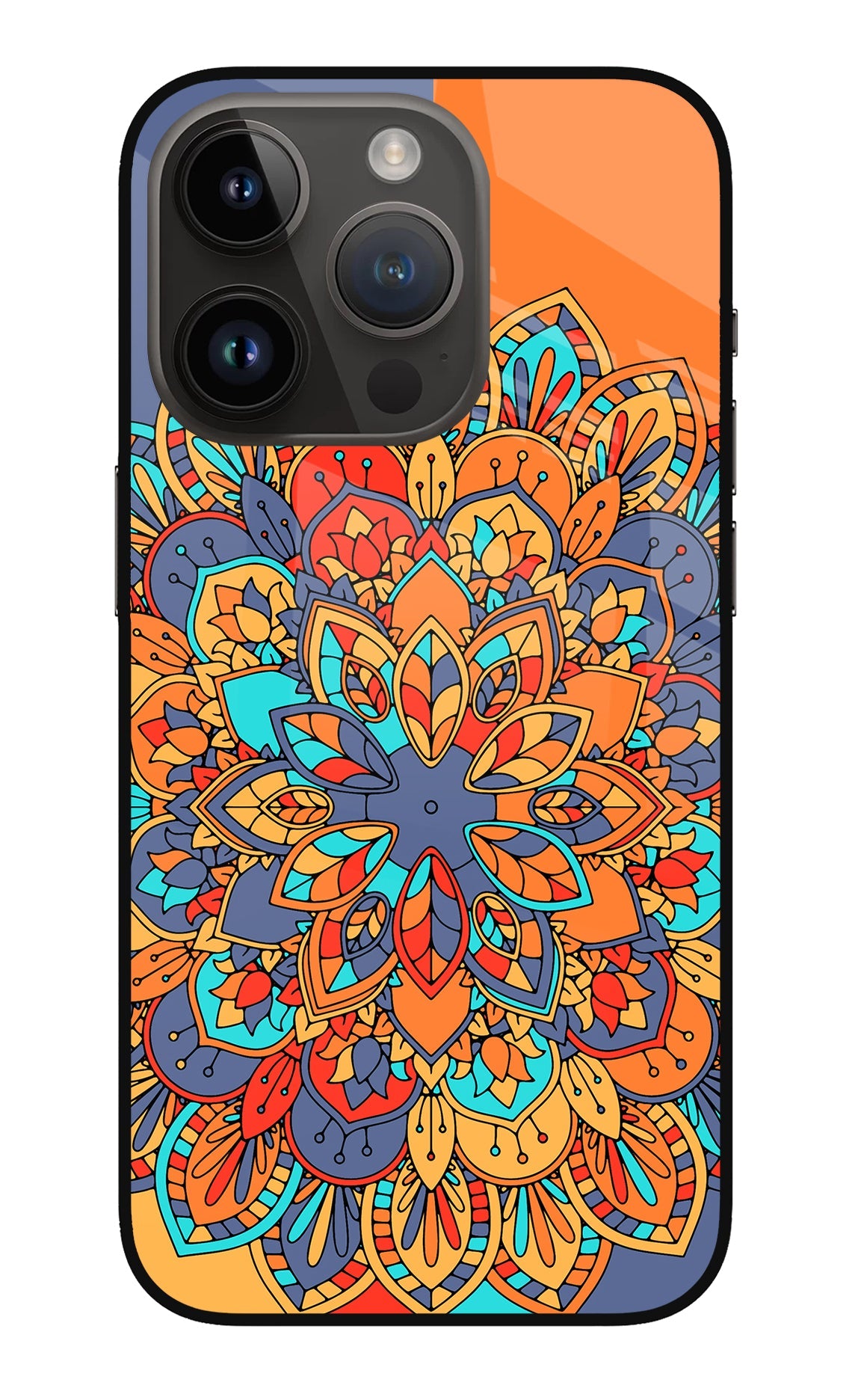 Color Mandala iPhone 14 Pro Glass Case