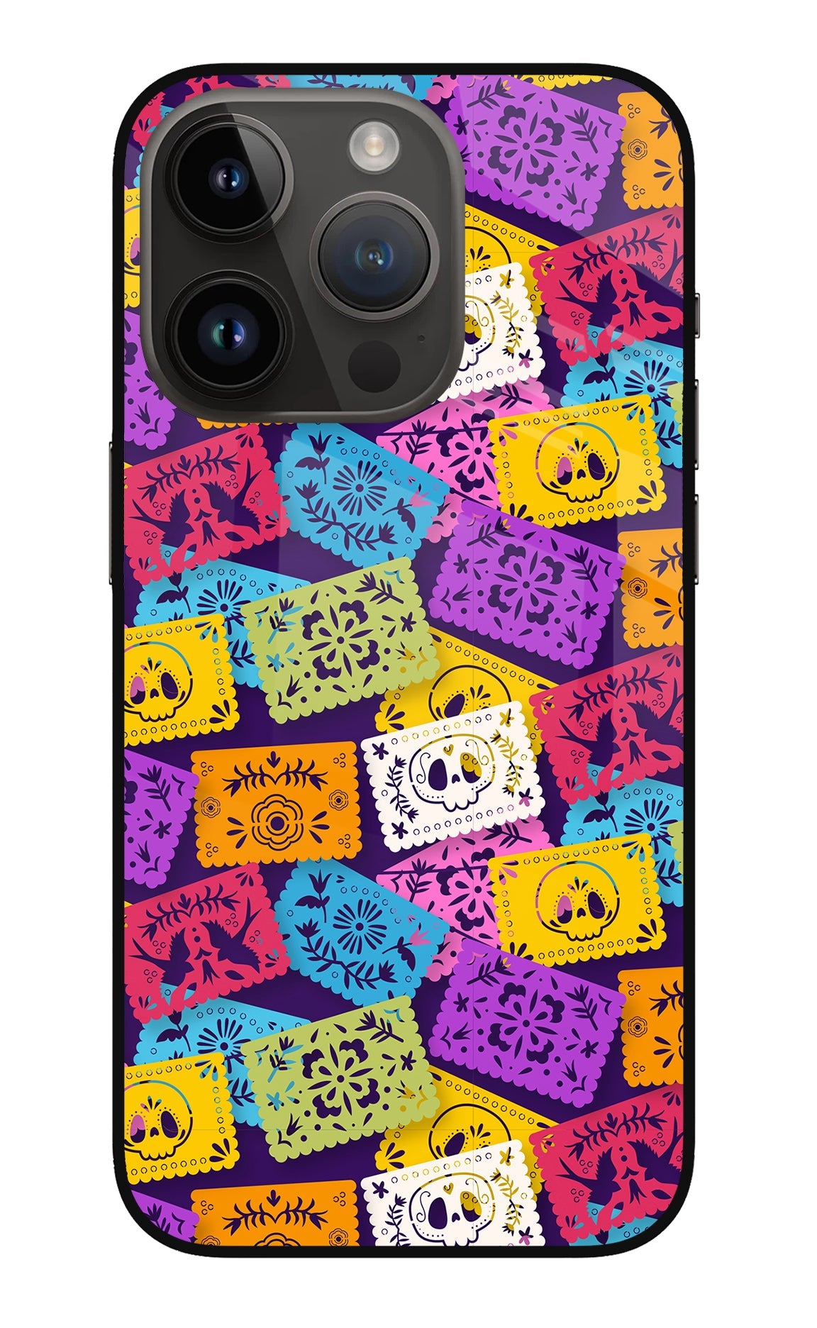 Mexican Pattern iPhone 14 Pro Glass Case