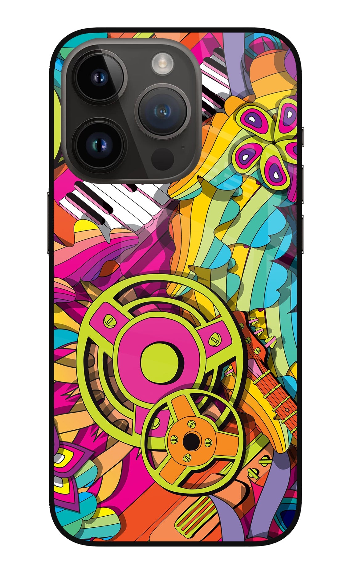 Music Doodle iPhone 14 Pro Back Cover