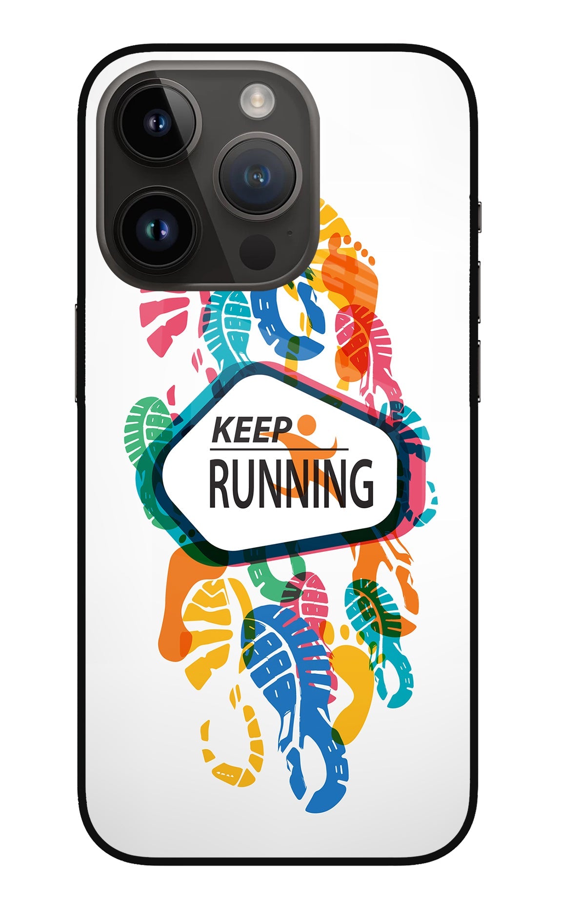 Keep Running iPhone 14 Pro Glass Case