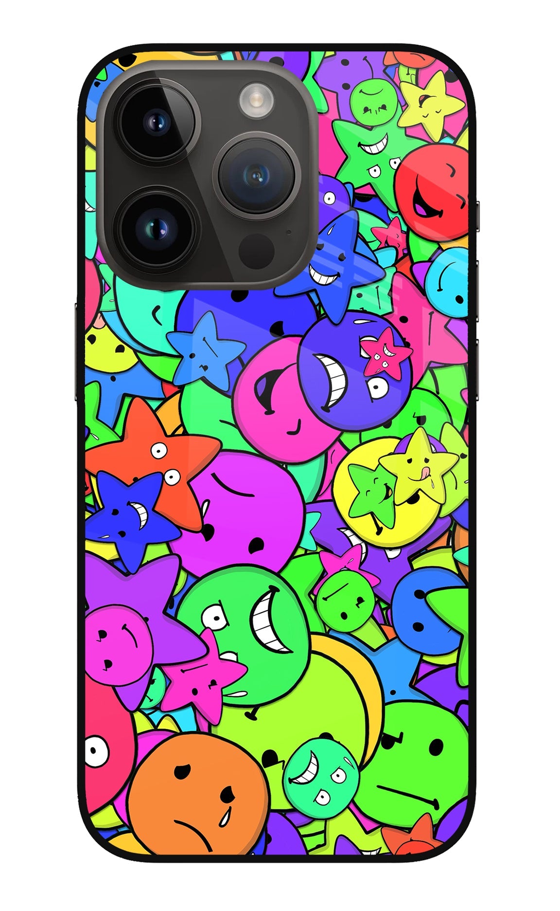 Fun Doodle iPhone 14 Pro Glass Case