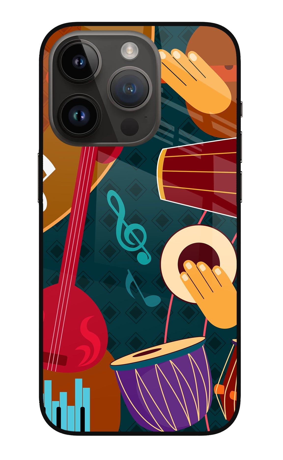 Music Instrument iPhone 14 Pro Glass Case