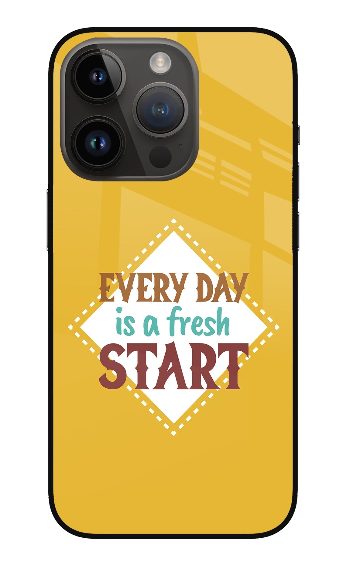 Every day is a Fresh Start iPhone 14 Pro Glass Case