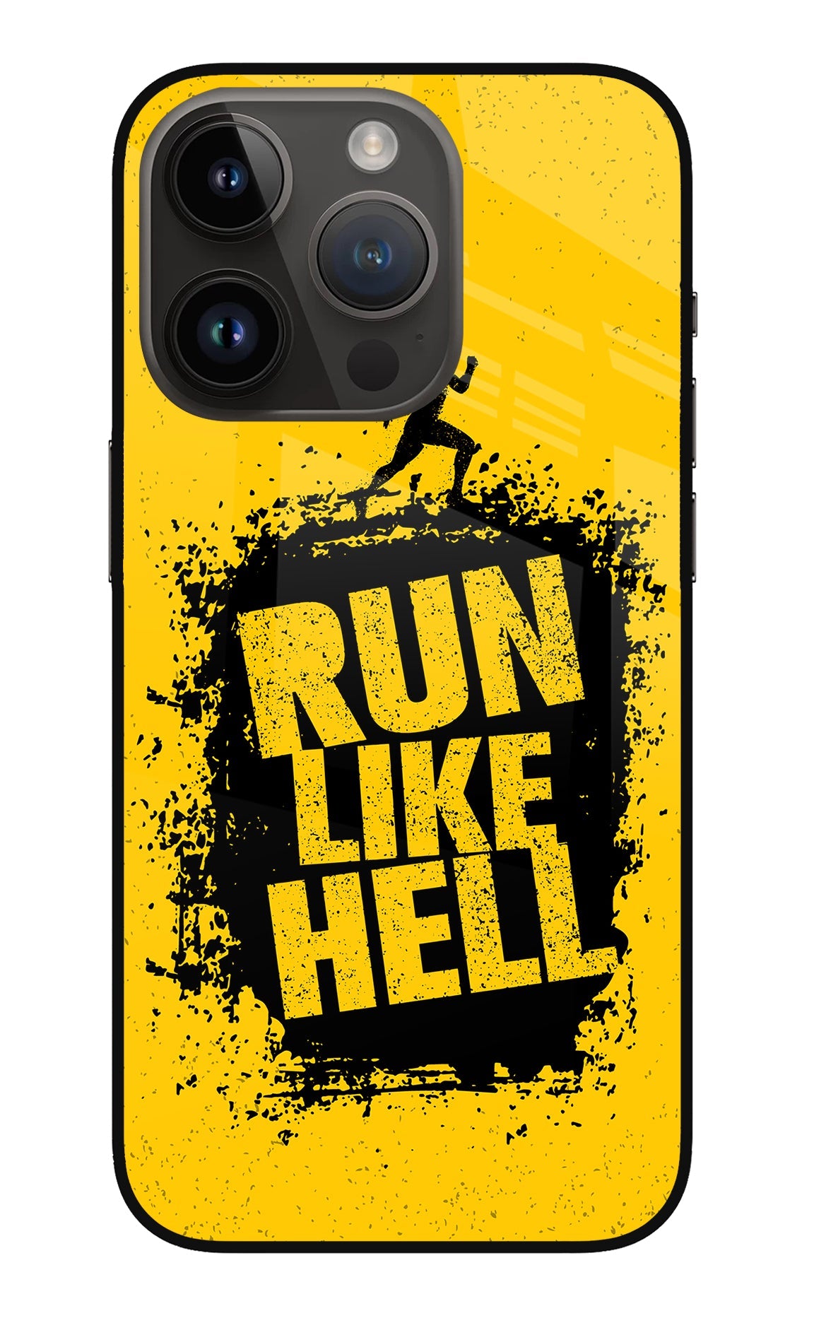 Run Like Hell iPhone 14 Pro Glass Case