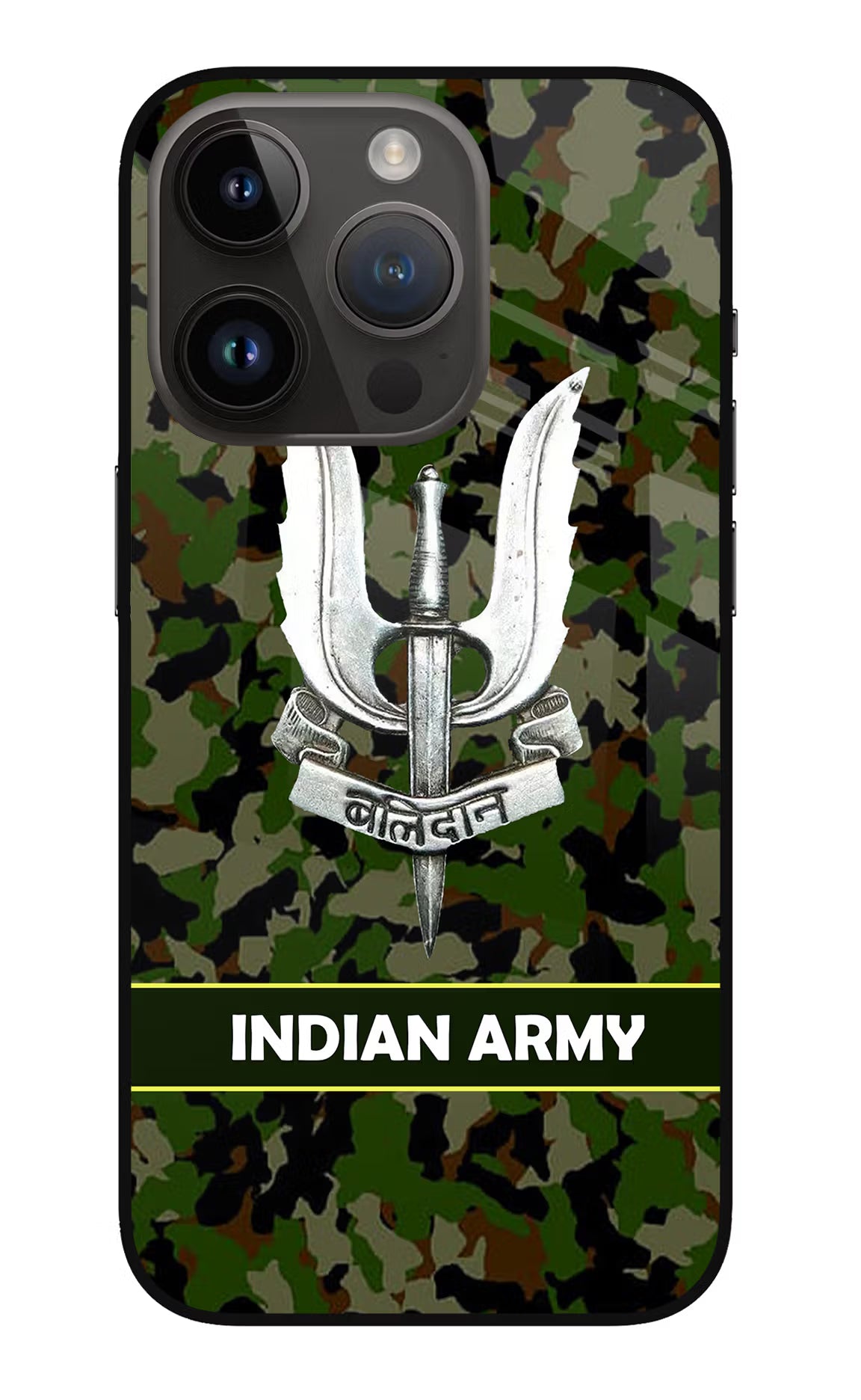 Balidan Indian Logo iPhone 14 Pro Glass Case Back Cover by Casekaro