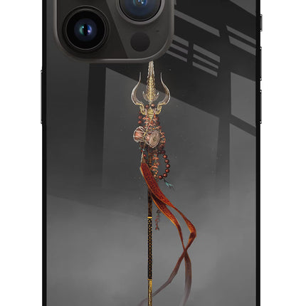 Shiv Trishul iPhone 14 Pro Glass Case Back Cover by Casekaro