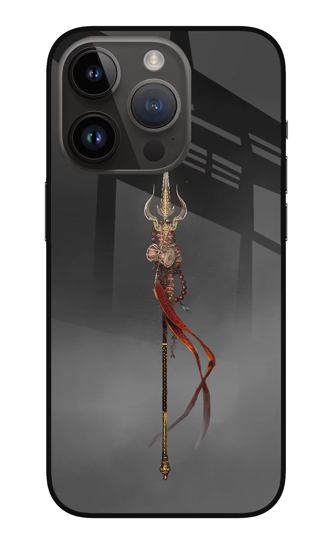 Shiv Trishul iPhone 14 Pro Glass Case Back Cover by Casekaro