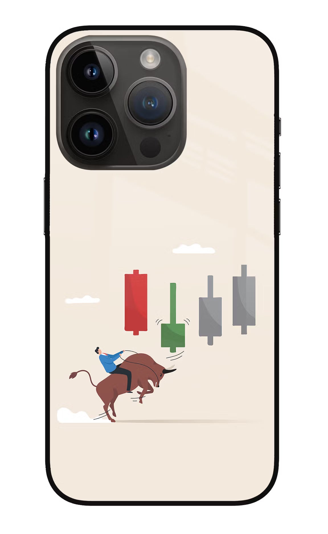 Bull Trading Momentum iPhone 14 Pro Glass Case