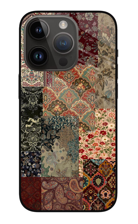 Desi Print iPhone 14 Pro Glass Case