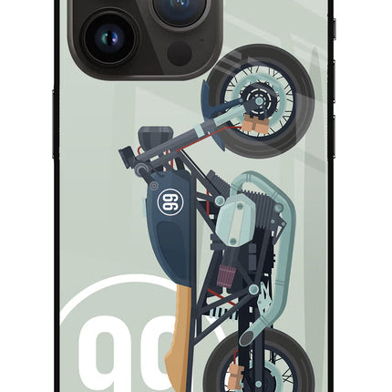 Classic Cafe Racer 99 iPhone 14 Pro Glass Case