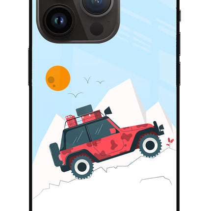 Mountain Trail Beast iPhone 14 Pro Glass Case Back Cover by Casekaro