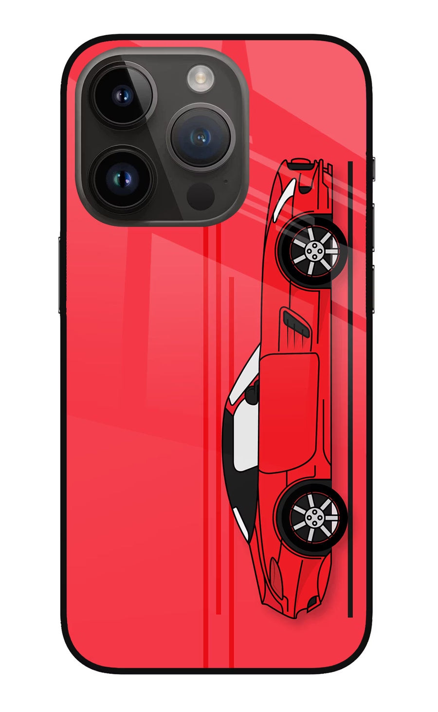 Red Velocity iPhone 14 Pro Back Cover, Metal case