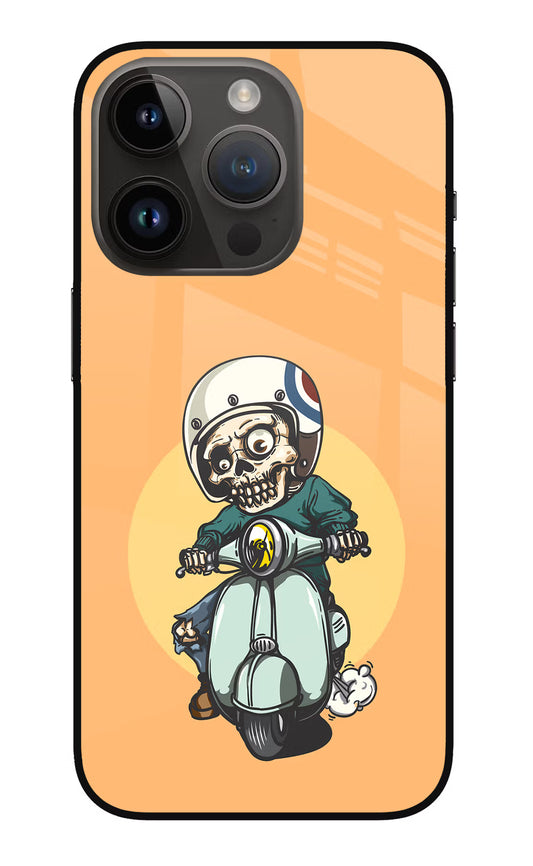 Undead Biker iPhone 14 Pro Glass Case