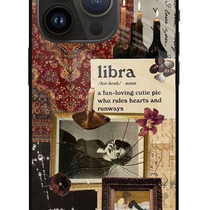 Libra Zodiac iPhone 14 Pro Glass Case Back Cover by Casekaro