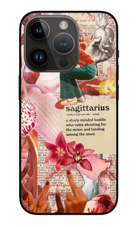Sagittarius Zodiac iPhone 14 Pro Glass Case