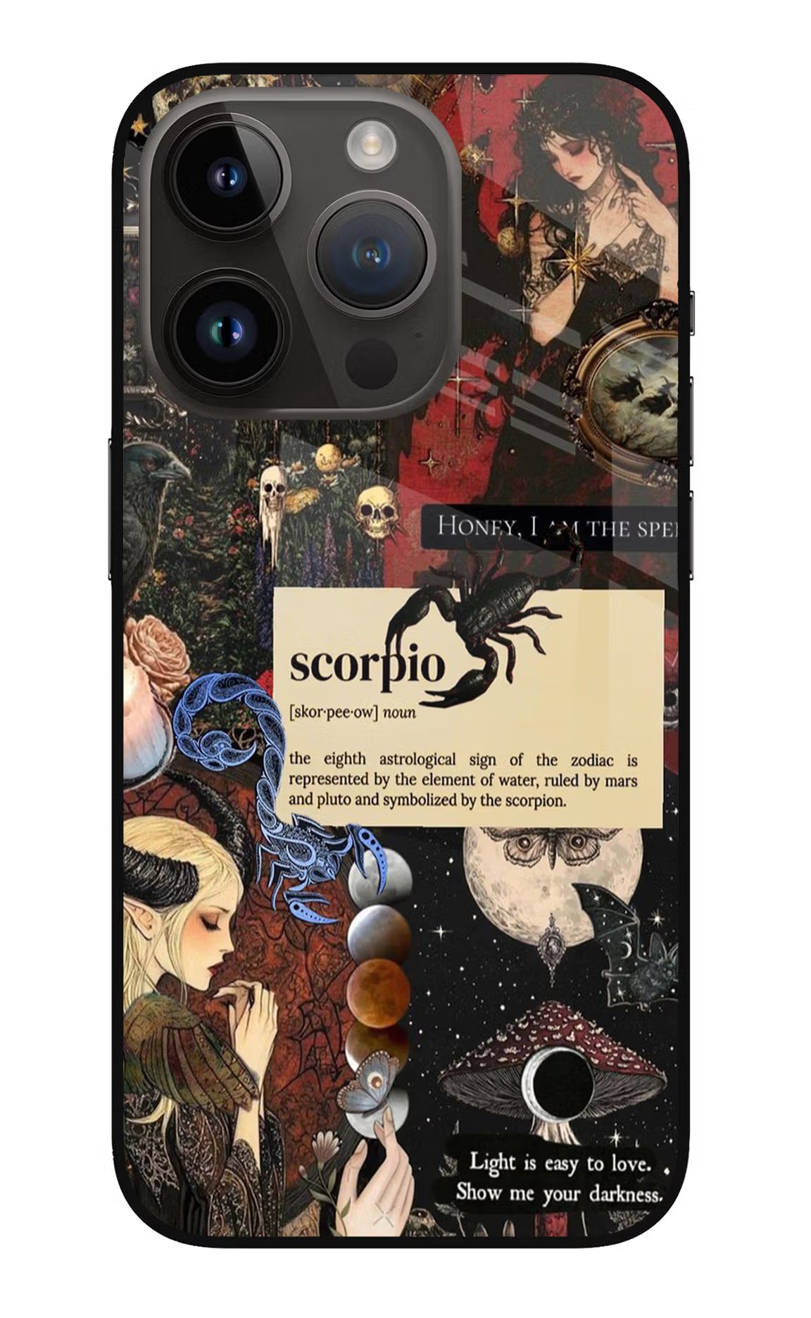 Scorpio Zodiac iPhone 14 Pro Glass Case
