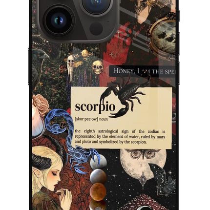 Scorpio Zodiac iPhone 14 Pro Glass Case Back Cover by Casekaro