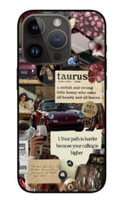 Taurus Zodiac iPhone 14 Pro Glass Case