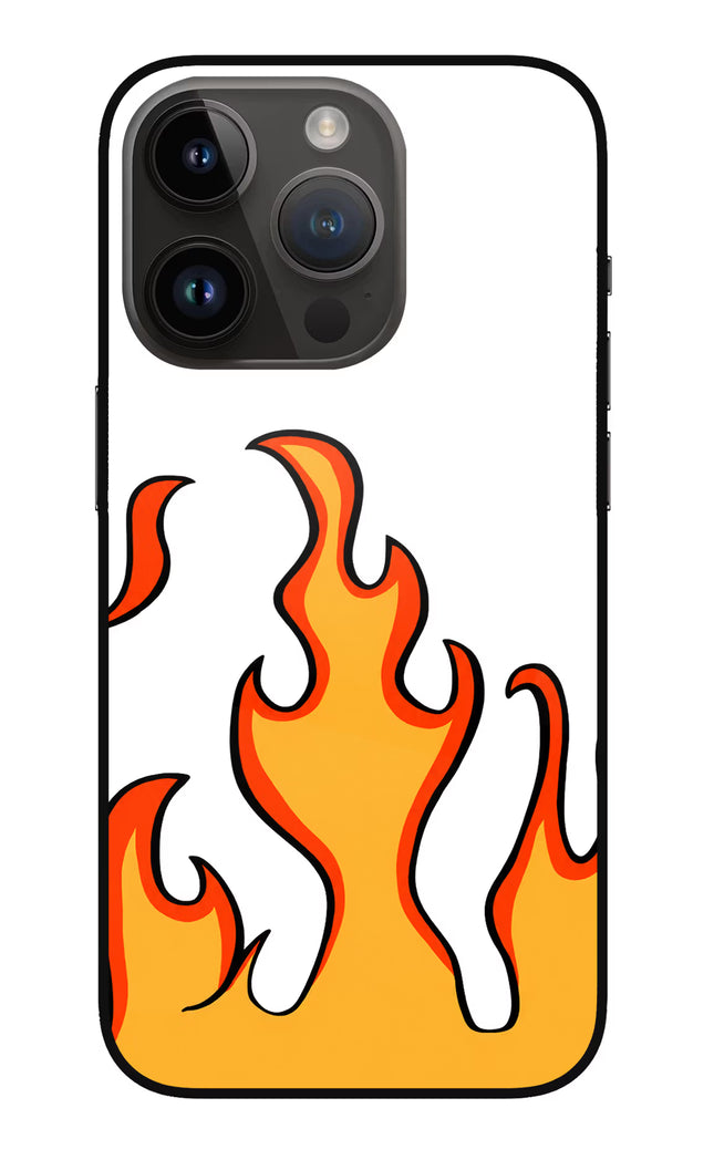 Fired Up – White iPhone 14 Pro Glass Case