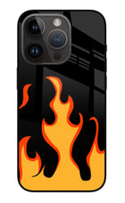 Fired Up – Black iPhone 14 Pro Glass Case