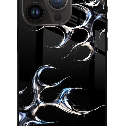 Chrome Tribal iPhone 14 Pro Glass Case