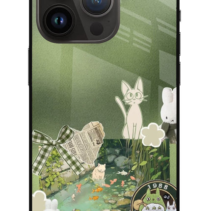 Aesthetic anime iPhone 14 Pro Glass Case