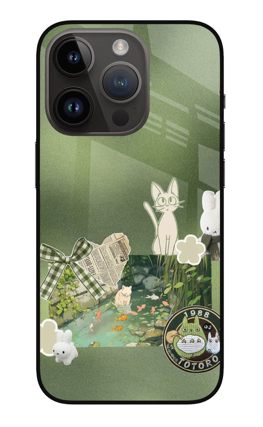 Aesthetic anime iPhone 14 Pro Glass Case