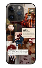 Zodiac Aries iPhone 14 Pro Glass Case
