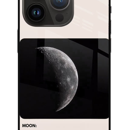 Moon Phase iPhone 14 Pro Glass Case Back Cover by Casekaro