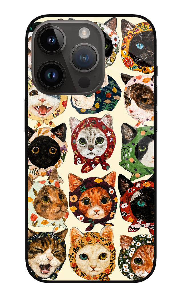 Cool Cat iPhone 14 Pro Glass Case