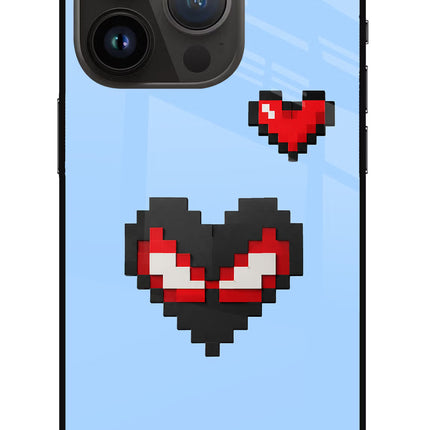 Peter Heart iPhone 14 Pro Glass Case Back Cover by Casekaro