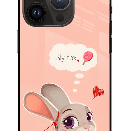 Judy Charm iPhone 14 Pro Glass Case Back Cover by Casekaro