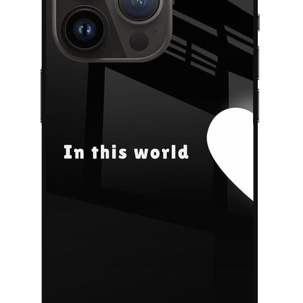 This World iPhone 14 Pro Glass Case Back Cover by Casekaro