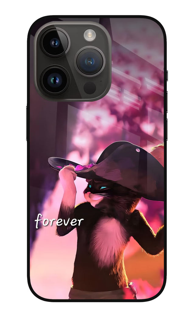 Forever Cat iPhone 14 Pro Glass Case