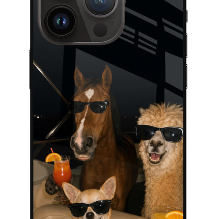 Party Squad iPhone 14 Pro Glass Case Back Cover by Casekaro