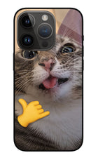Silly Cat Call iPhone 14 Pro Glass Case