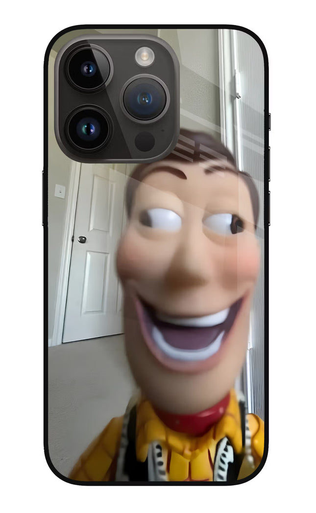 Side Eye Woody iPhone 14 Pro Glass Case