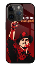 Bhagat Singh Revolution iPhone 14 Pro Glass Case